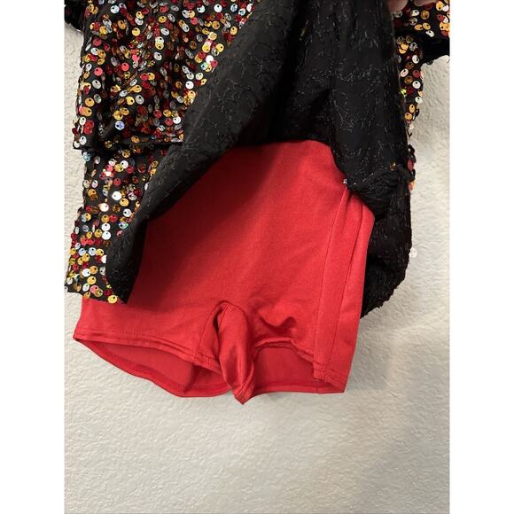 Dance Costume Weissman Child Red Jazz Tap 50's Size 7/8 (1C) Dress Up - Picture 4 of 6